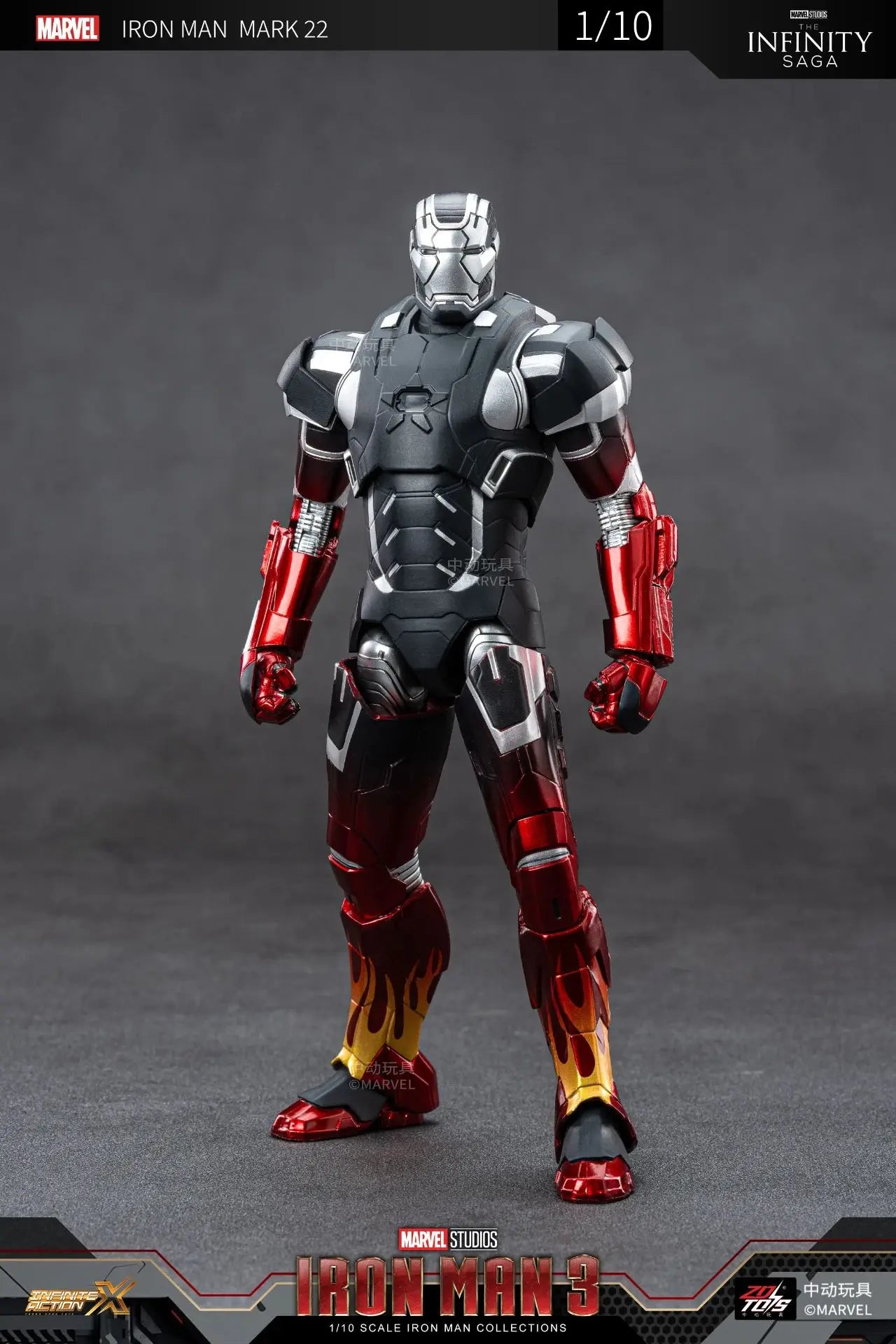 ZD Toys Iron Man MK35 Red Snapper Action Figure Iron Man Mk41 Mk47 Tank MK24 MK22 1/10 Scale Iron Man Collections Gift