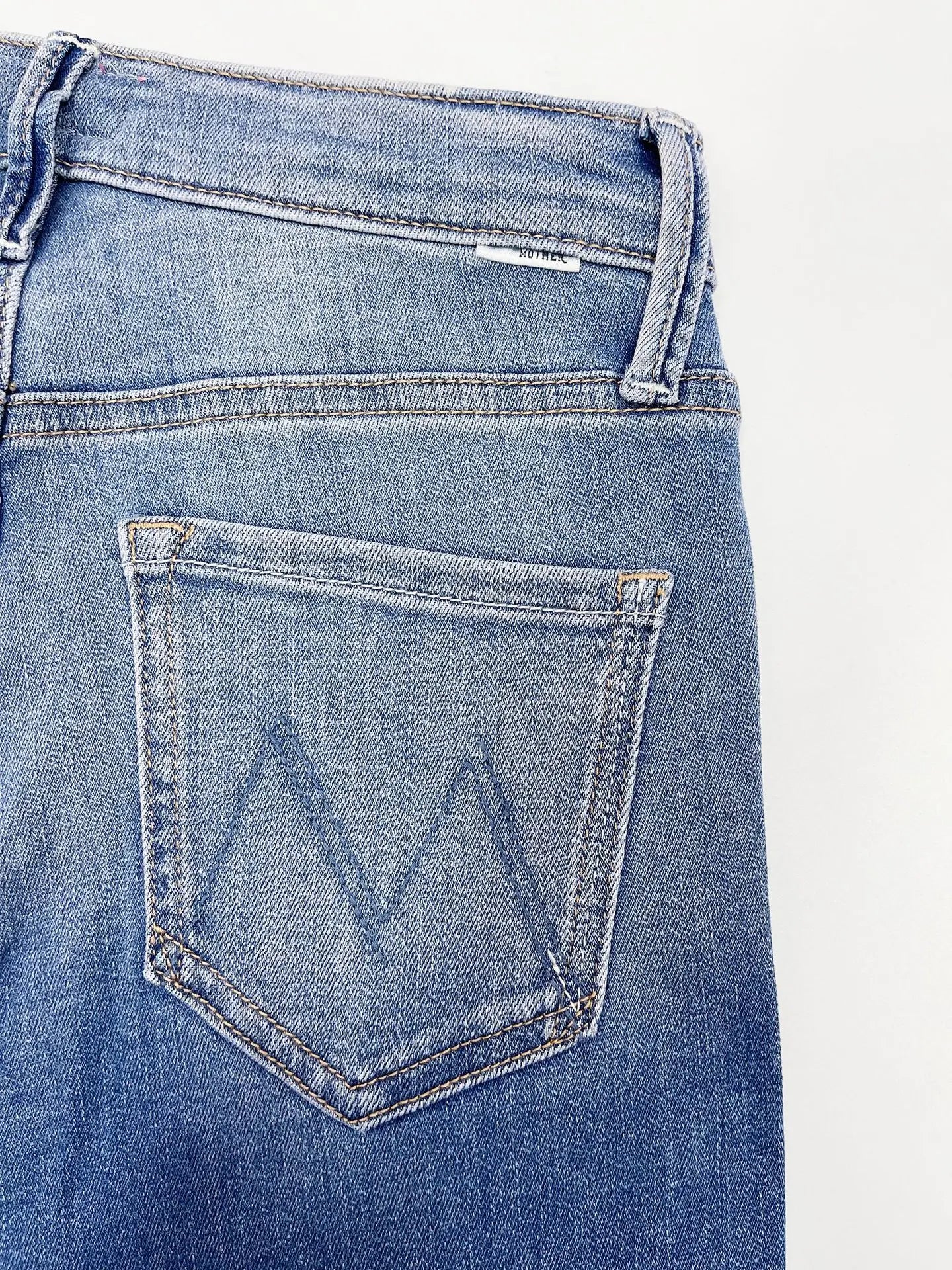 Women Stretch straight denim pants fashion casual ankle-length jeans