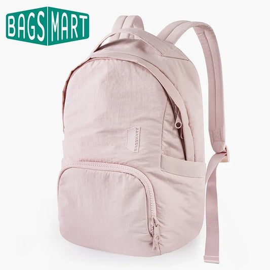 BAGSMART Women's Backpack 13 Inch Laptop Bag Cute Kawaii School Bag Anti Theft Waterproof Nylon Travel Backpacks Women Book Bag