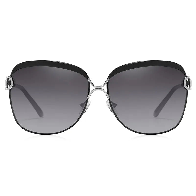 Polarized Ladies Sunglasses Women Gradient Lens Round Sun Glasses Square Luxury