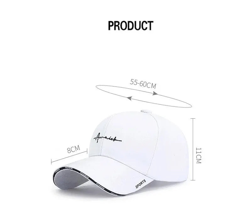 Hat Women's Korean Version Letter Embroidery Cap Baseball Cap Internet Celebrity Sports Breathable Hat Sun Hat