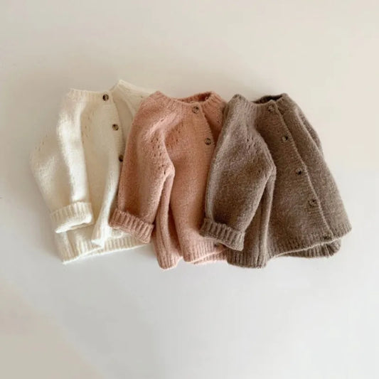 Spring Autumn Baby Girls Cardigans Coat Baby Sweater Toddler Knit Cardigans