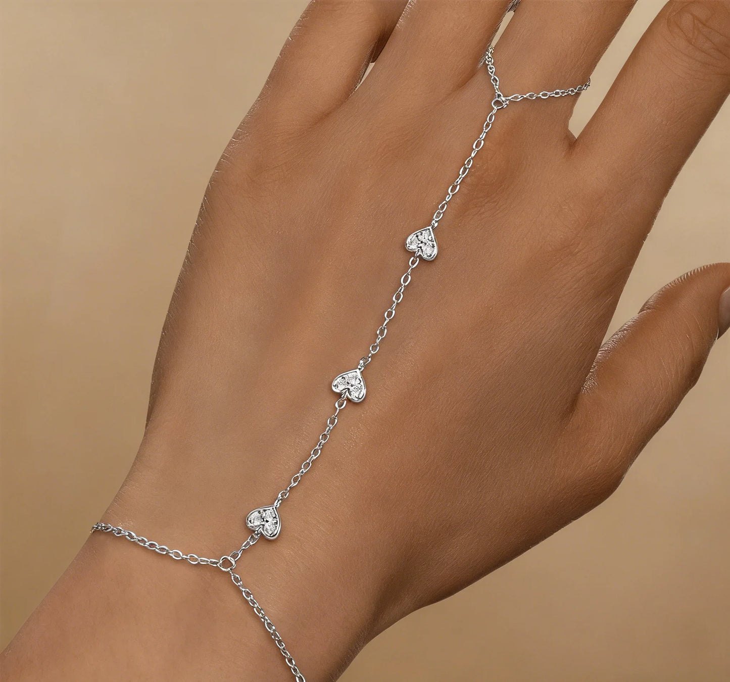 ROXI 925 Sterling Silver Evil eyes Blue/White Zircon Bracelet With Finger Design For Women Hand Chain Bracelet Party Jewelry