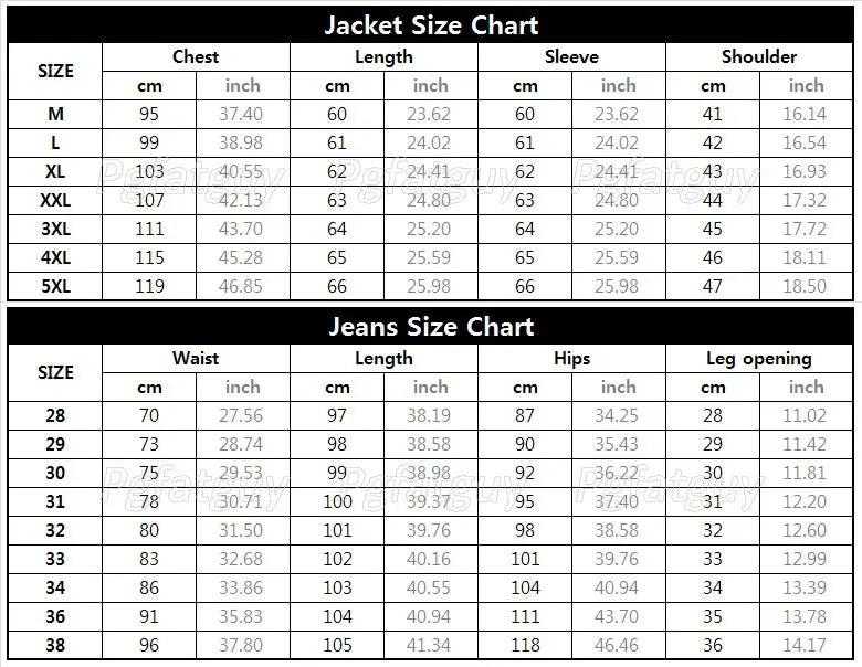 Spring Autumn Denim Suit Men's Slim Micro-stretch Two-piece Spring and Autumn Jacket Jeans