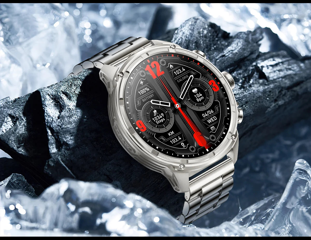 New T-Rex3 710mAh Large Battery Durable Adult Smart Watch 1.85-inch GPS trackr Compass 3ATM Waterproof BT Call Sports Smartwat