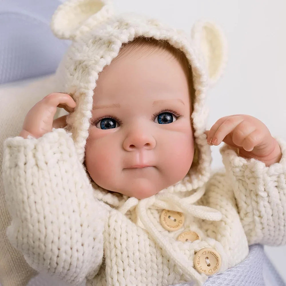 48cm Newborn Baby Dolls Full Body Silicone Vinyl Reborn Doll Realistic Alive Girl Already Lifelike Painted Like Real Toddler