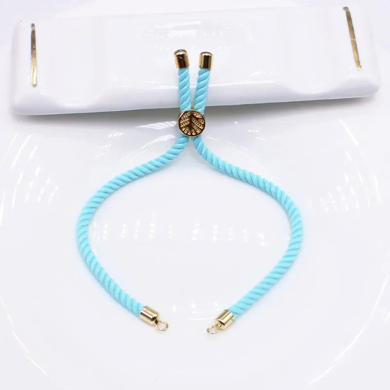 10PCS fashion luxury Wind Life Tree handmade DIY woven rope bracelet 3mm open loop buckle adjustable bracelet