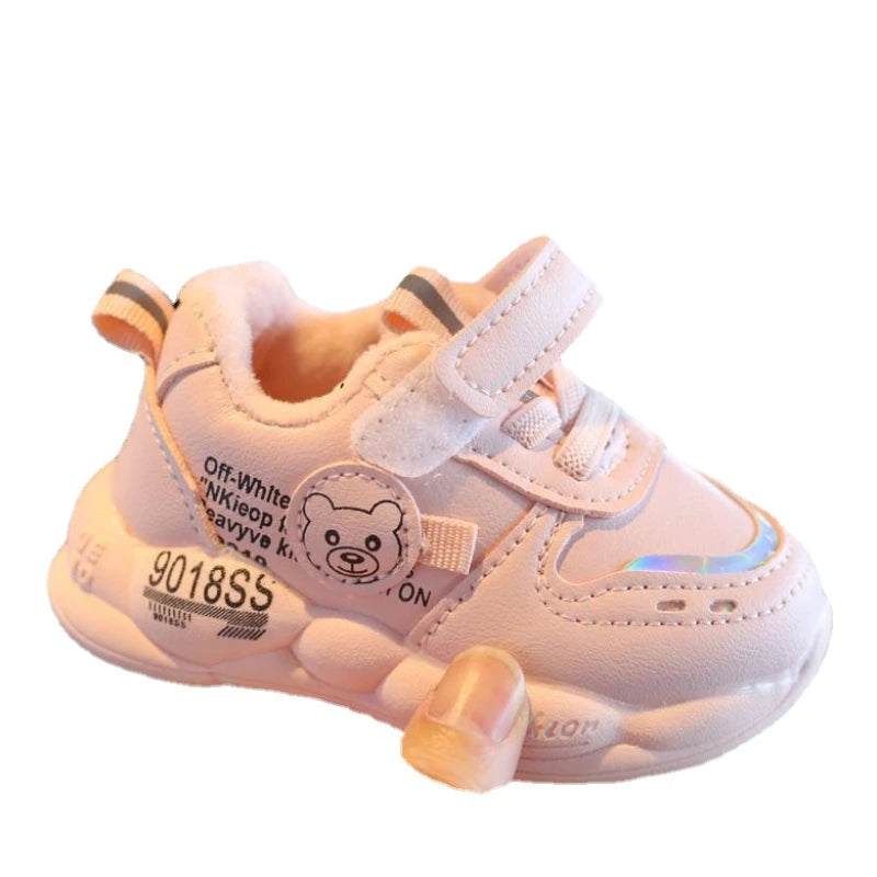 Autumn Winter Casual Shoes for Baby Boys Girls Plush Warm Kids Sneakers