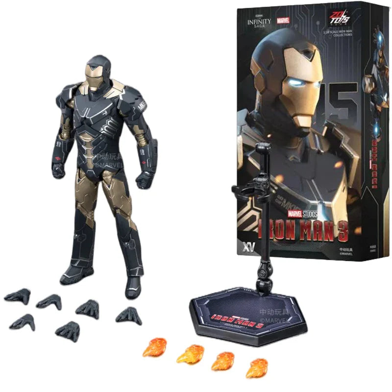 ZD Toys Iron Man MK35 Red Snapper Action Figure Iron Man Mk41 Mk47 Tank MK24 MK22 1/10 Scale Iron Man Collections Gift