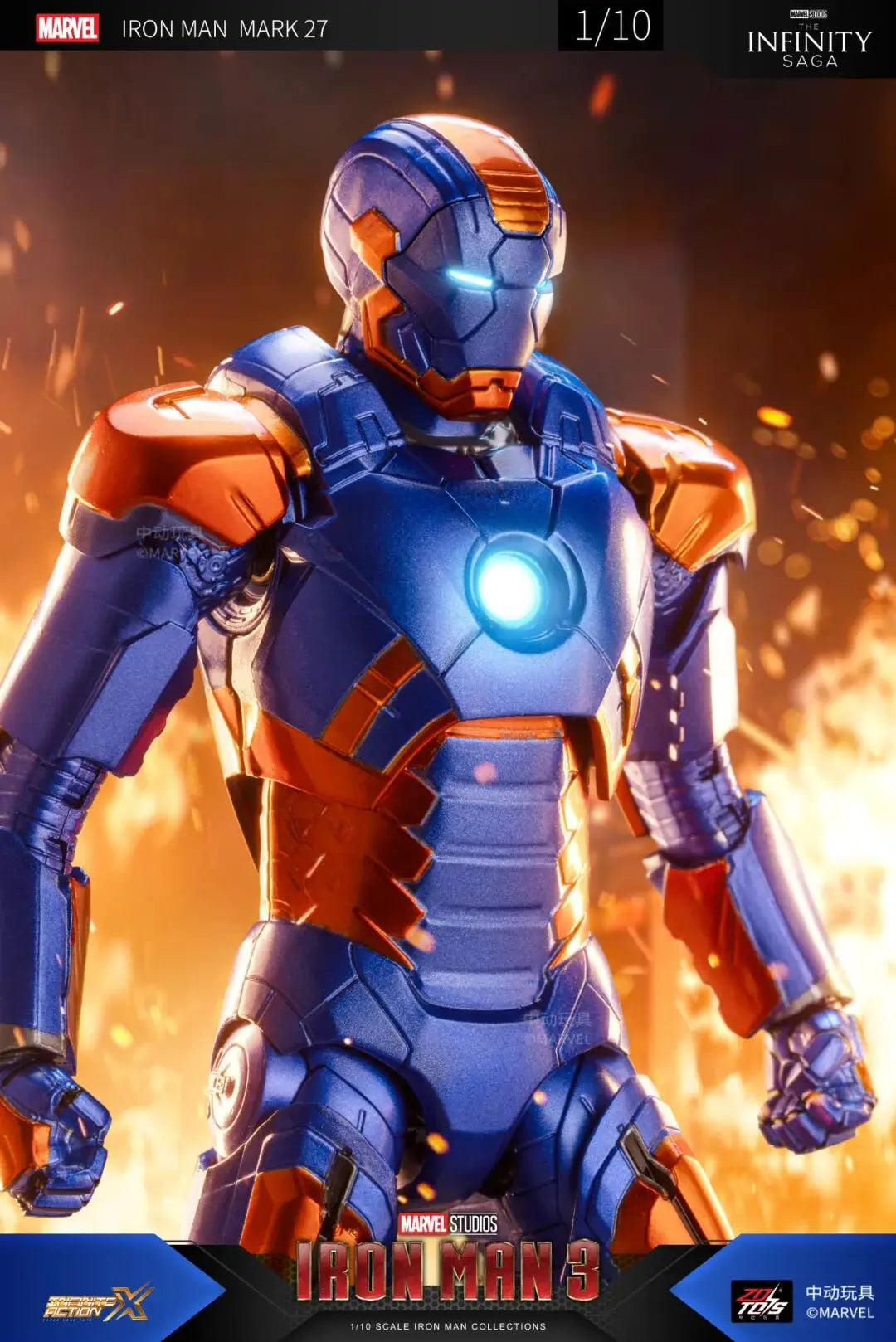 Original ZD Toys Iron Man Tony Stark MK9 MK14 MK12 MK27 MK15 MK35 MK22 MK40 Hammerhead Action Figure Anime Collect Model Gifts