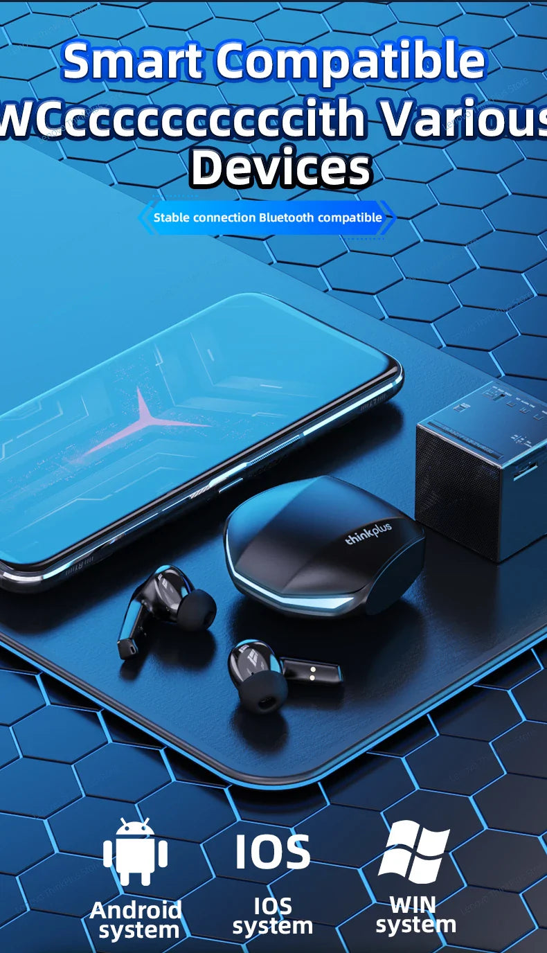 Original Lenovo GM2 Pro Earphone Bluetooth 5.3 Wireless Gaming Earbuds Low Latency HD Call Dual Mode Headphones With Mic GM2Pro