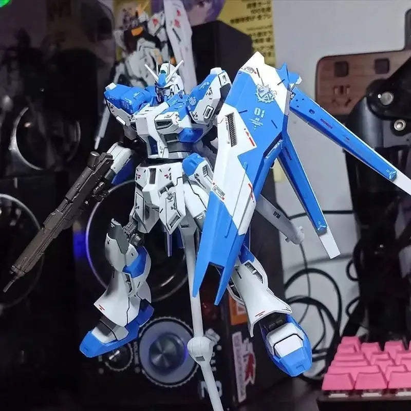 HG 1/144 RX-93-ν2 Hi-ν Mech Assembly Model Kits Hi Nu Action Figures Desktop Decoration Doll Boy Puzzle Toy Gift Collectible