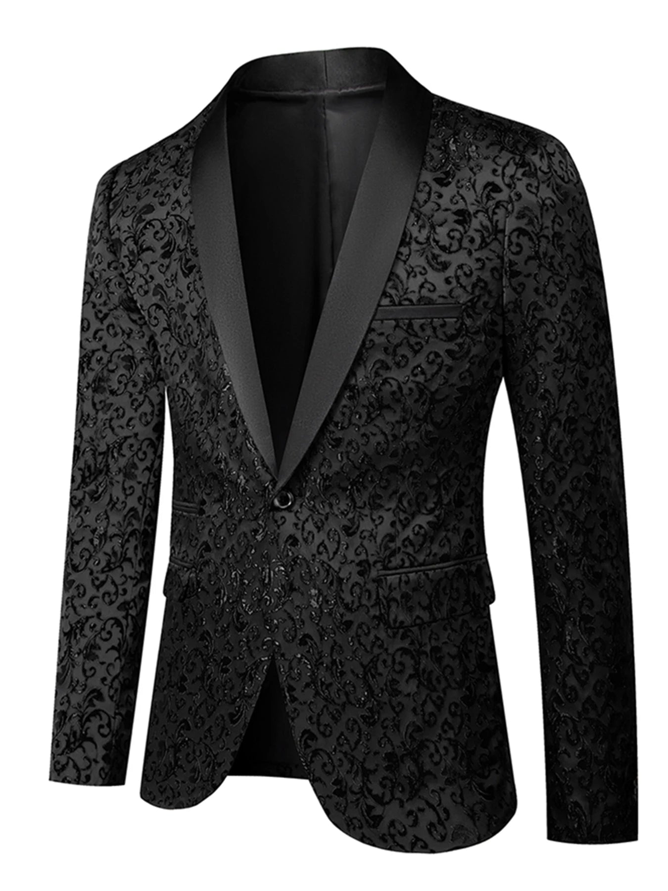 Tuxedo for Mens: Four seasons Men Floral Blazer Suit Jacket Dinner Party Prom
