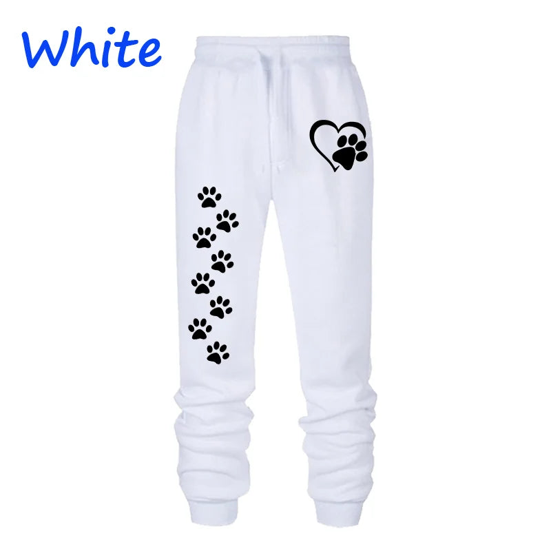 Women Cat Paw Printed Sweatpants High Quality Long Pants Jogger Trousers