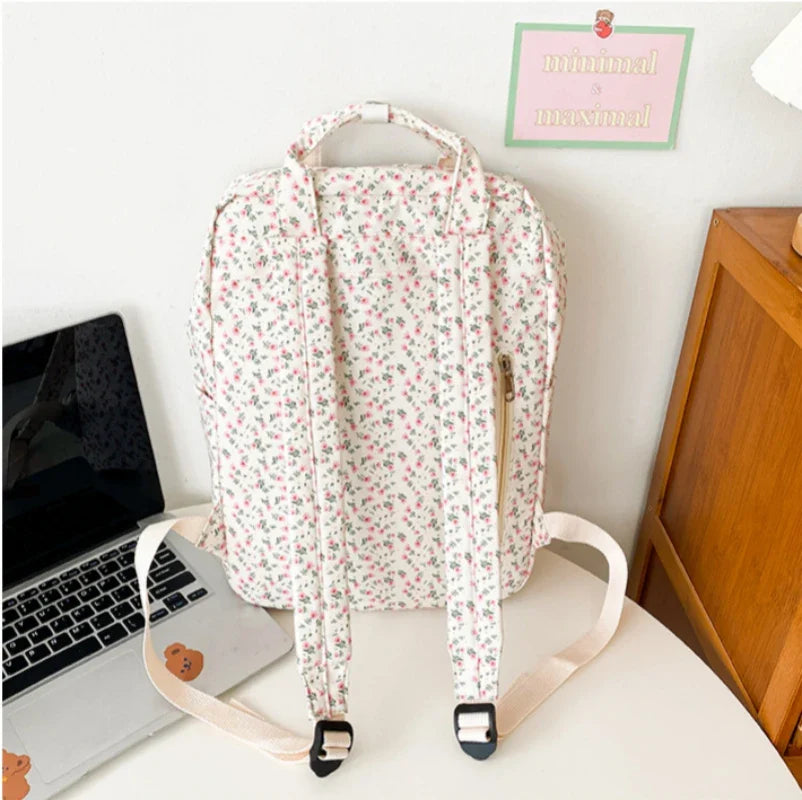 Personalized Literature and Art Small Fragmented Flower Girl Student School Bag Japanese Academy Style Versatile Backpack