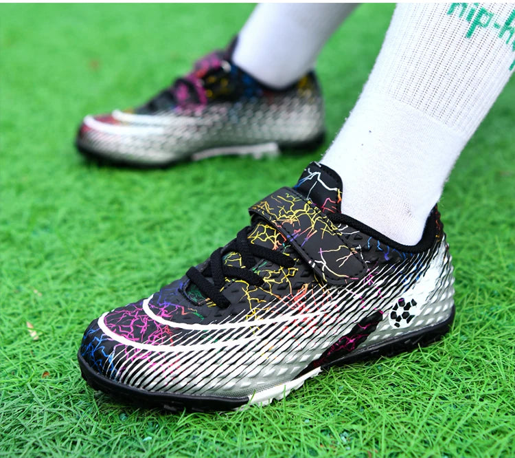 Children Soccer Shoes Futsal Hall Football Boots Kids Cleats Grass Sneakers