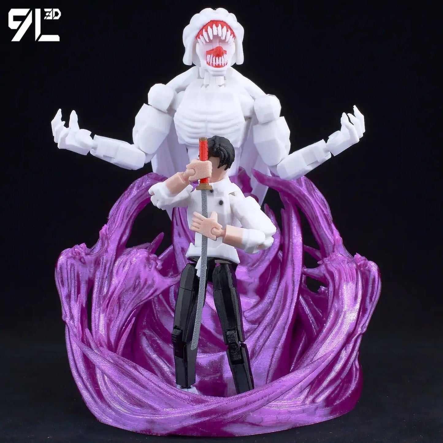 9L3D Printed Demon Slayer AKAZA Tanjiro Kamado Lucky Dummy 13 Movable Shapeshift Action Figures Mannequin Toys for Anime Fans