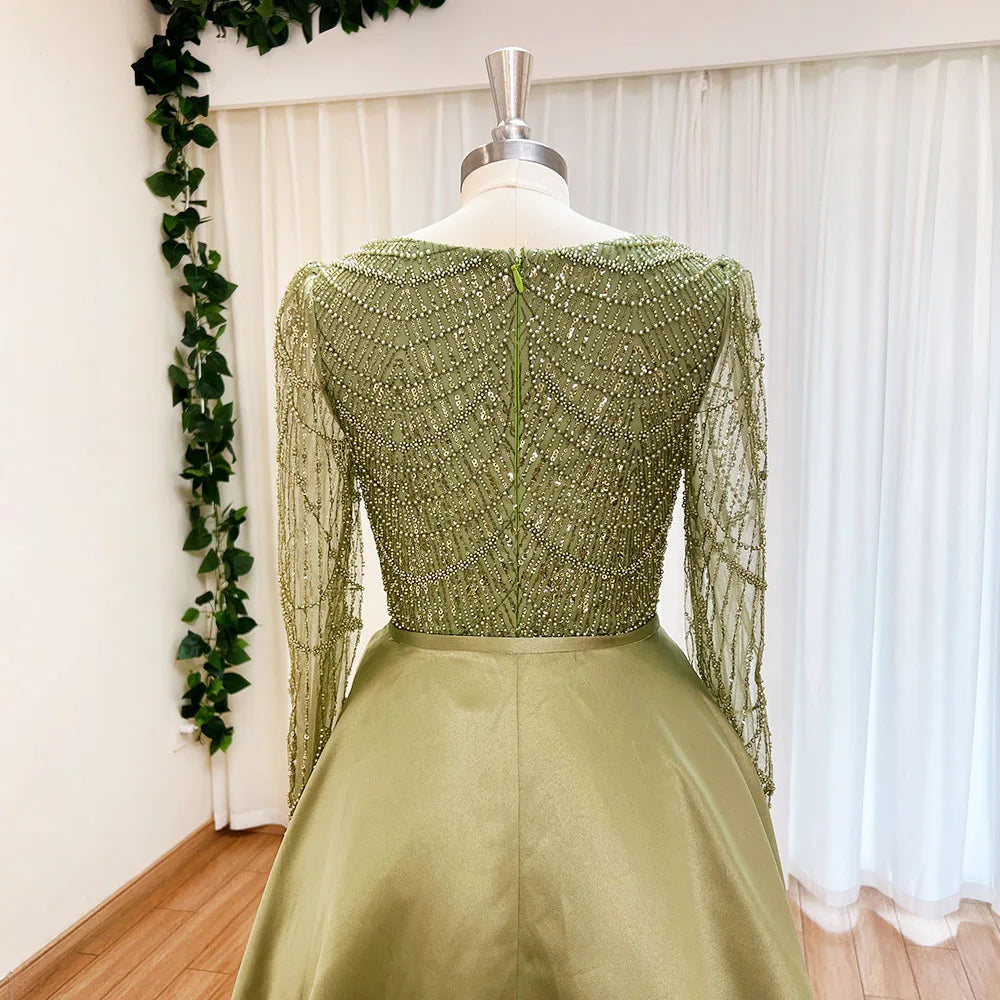 Evening wear Dresses: Evening Dress for Women Long Sleeves Party Gowns
