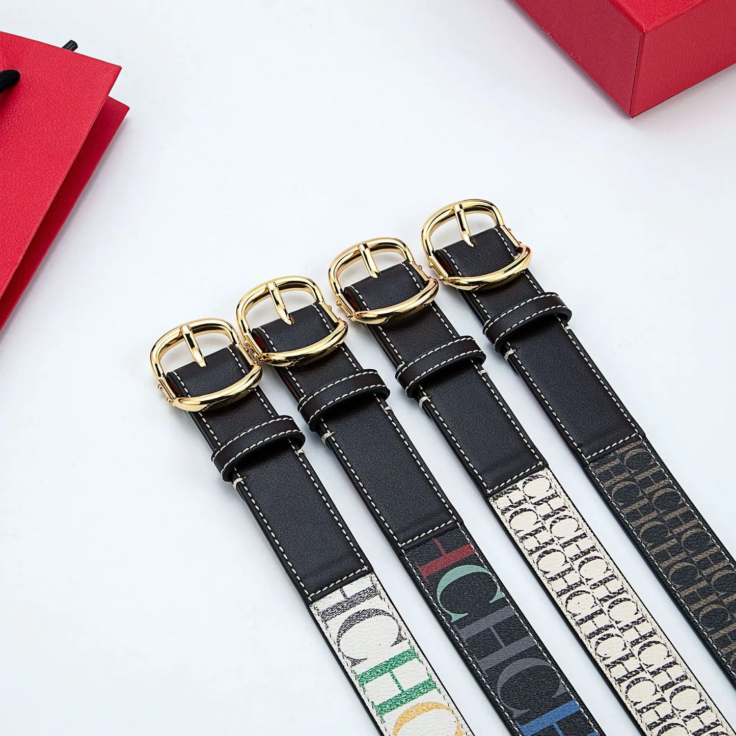 Women's Leather Belt High Quality Casual Trendy Color Letter Print Simple Elegant Waistband Fashion Versatile Strap Hot Sale