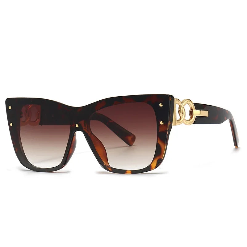 2025 New Fashion Big Frame Cat Eye Sunglasses For Ladies Street Shot Fashionable Sunglasses for Women Driving Shades UV400