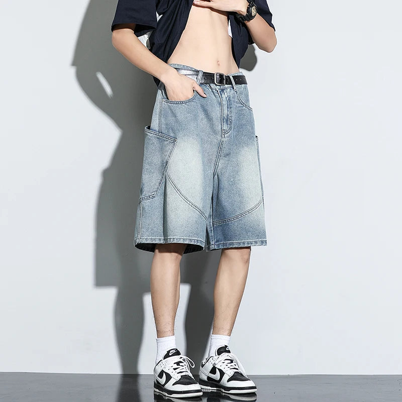 Baggy Denim Shorts Fashion Casual Straight Harajuku Jeans
