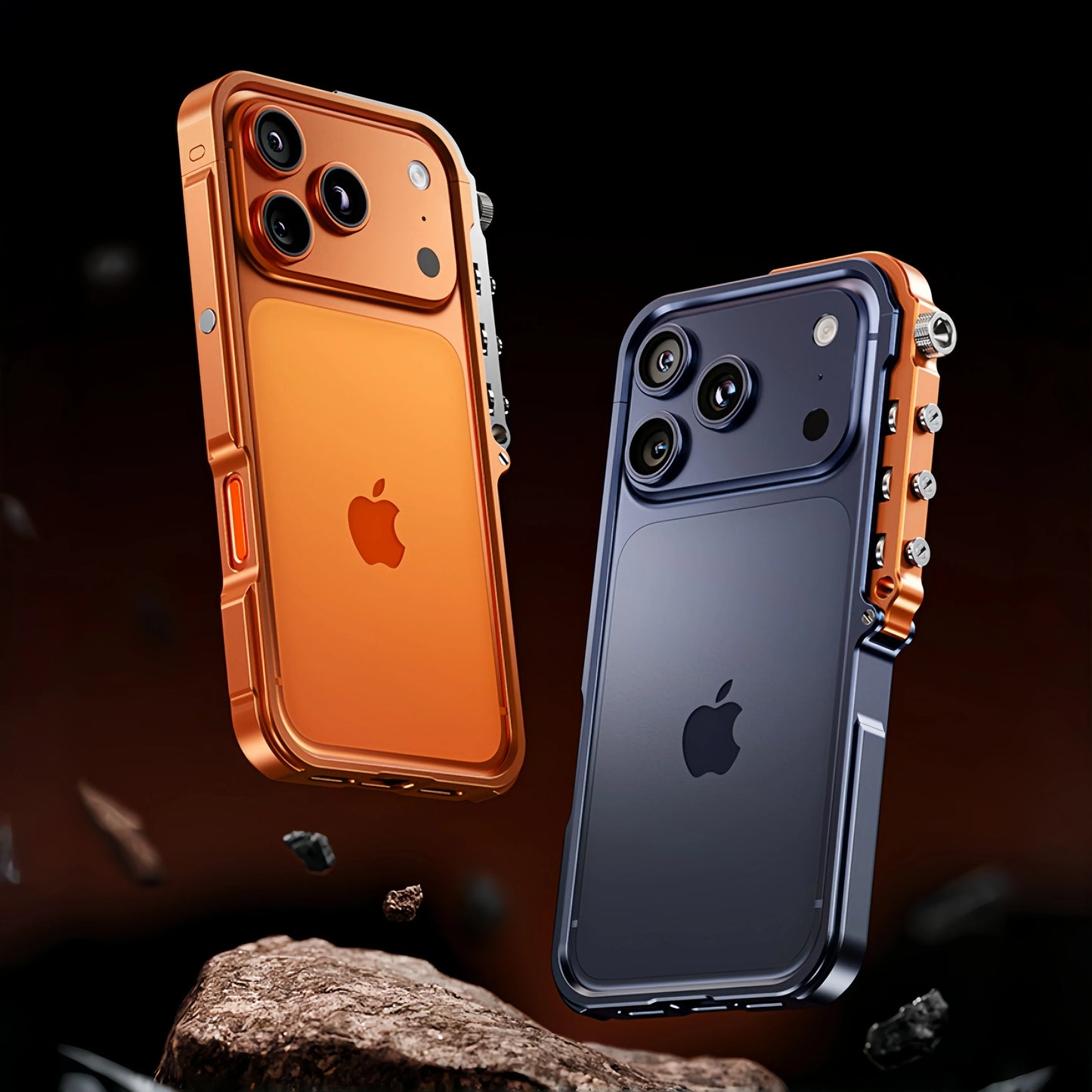 Metal Aluminum Alloy Frame Case For iPhone 17 Air 16 15 14 13 Pro Max Plus Cyberpunk Punk Heat Dissipation Shockproof Bumper