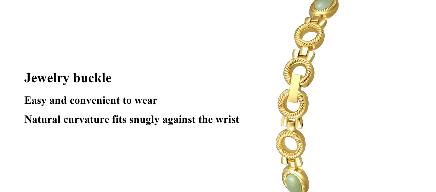 UTHAI Women's Watch Ladies Bracelet Luxury Brand Waterproof Retro Natural Dongling Stone Hotan Jade Advanced Chain Watches Gift