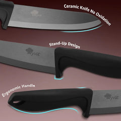 Ceramic Knife 3 4 5 6 Inch Sharp Kitchen Chef Knives Utility Slicer Paring Serrated