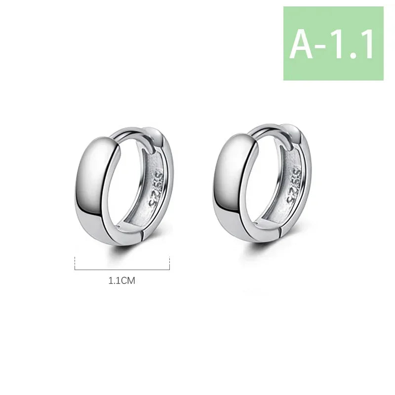 TrustDavis Man/Women's 925 Sterling Silver Hoop Earrings Cute Neat Gift For Girls/Boys Fine Jewelry Accessory Party Gift  DA1417