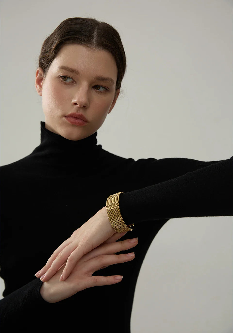 Yhpup 23mm Waterproof Stainless Steel Metal Wide Open Bracelet Bangle for Women High Quality Statement Texture Jewelry Bijoux