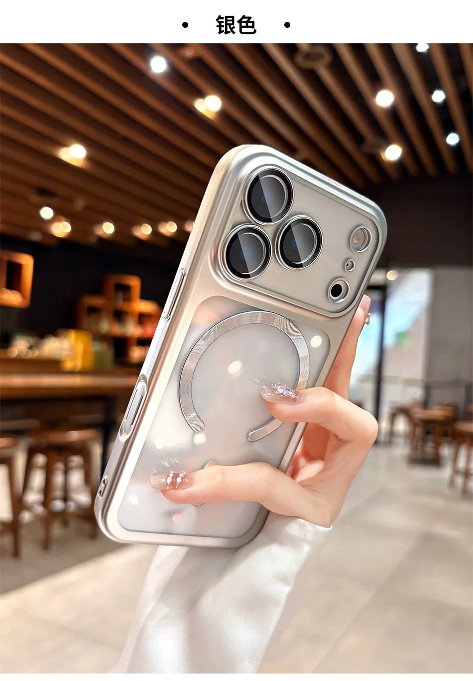 Plating Transparent For Magsafe Magnetic Case for IPhone 17 17Pro 17 Pro Max 17 Air Original Soft TPU Lens Protector Cover