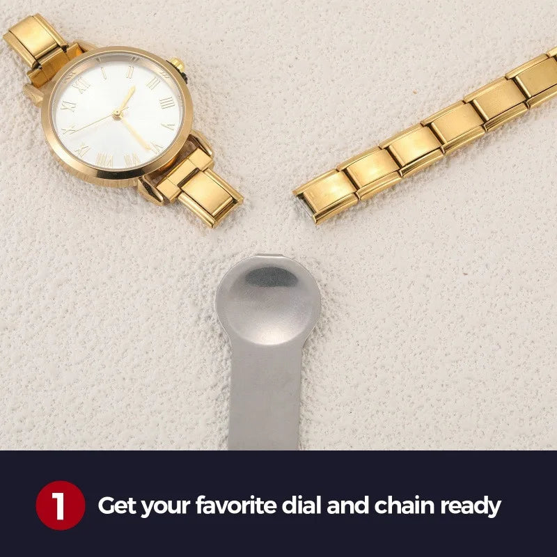 High Quality Fashion DIY 9MM Width Italian Elastic Charm Stainless Heart Shape Watch Bracelet Bangle for Friend Birthday Jewelry