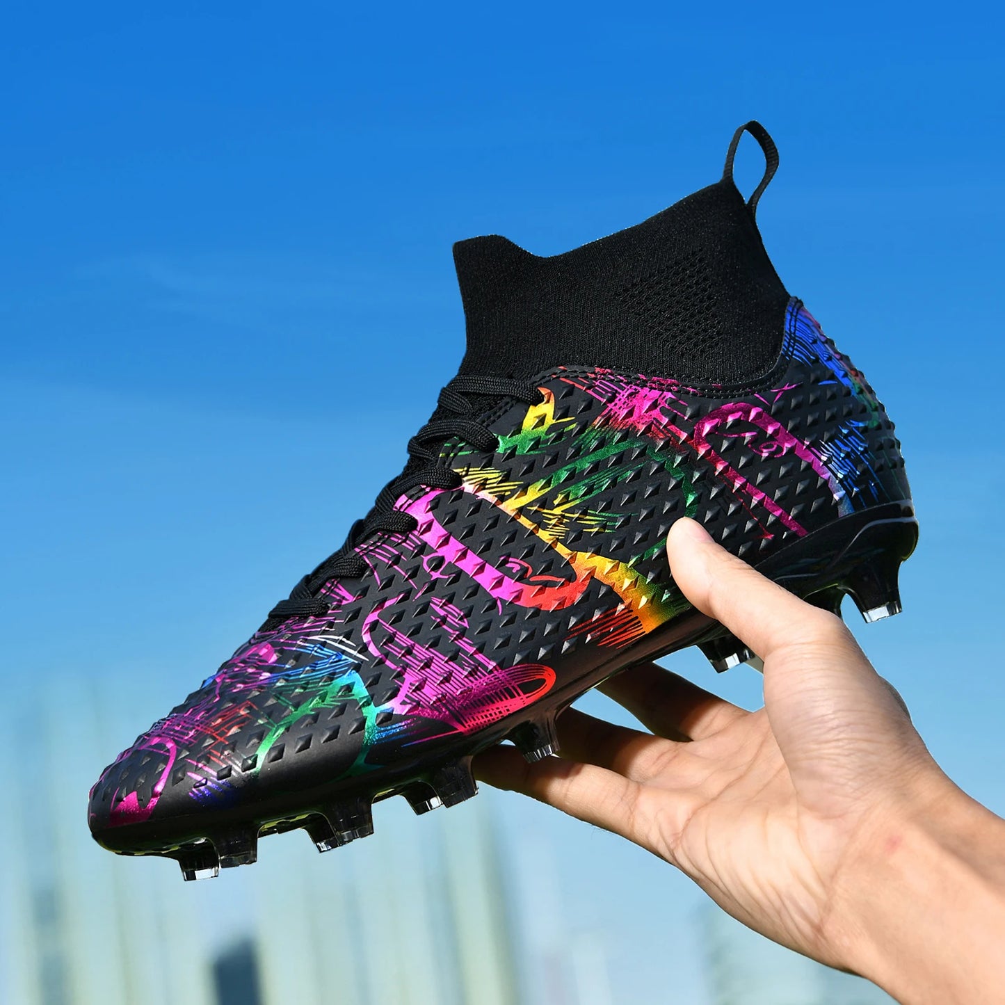 Men Soccer Shoes Children Futsal Non Slip Football Boots Grass Indoor Sports Cleats