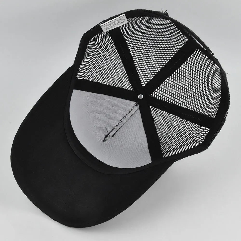 Fashion SunHat Outdoors Trucker Hat Cotton Mesh BreathableBaseball Cap Women Men Summer Sunshade MeshCap Truck Hat Cap Wholesale