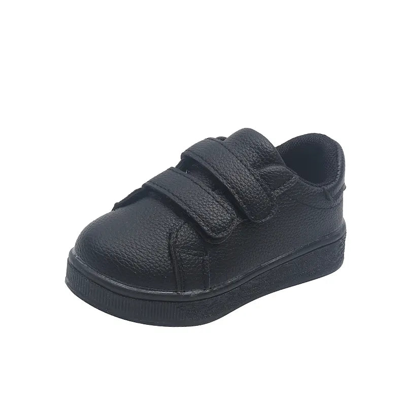 Children's Shoes Boys Skate Shoes Autumn Fashion Black Leather Sneakers Kids