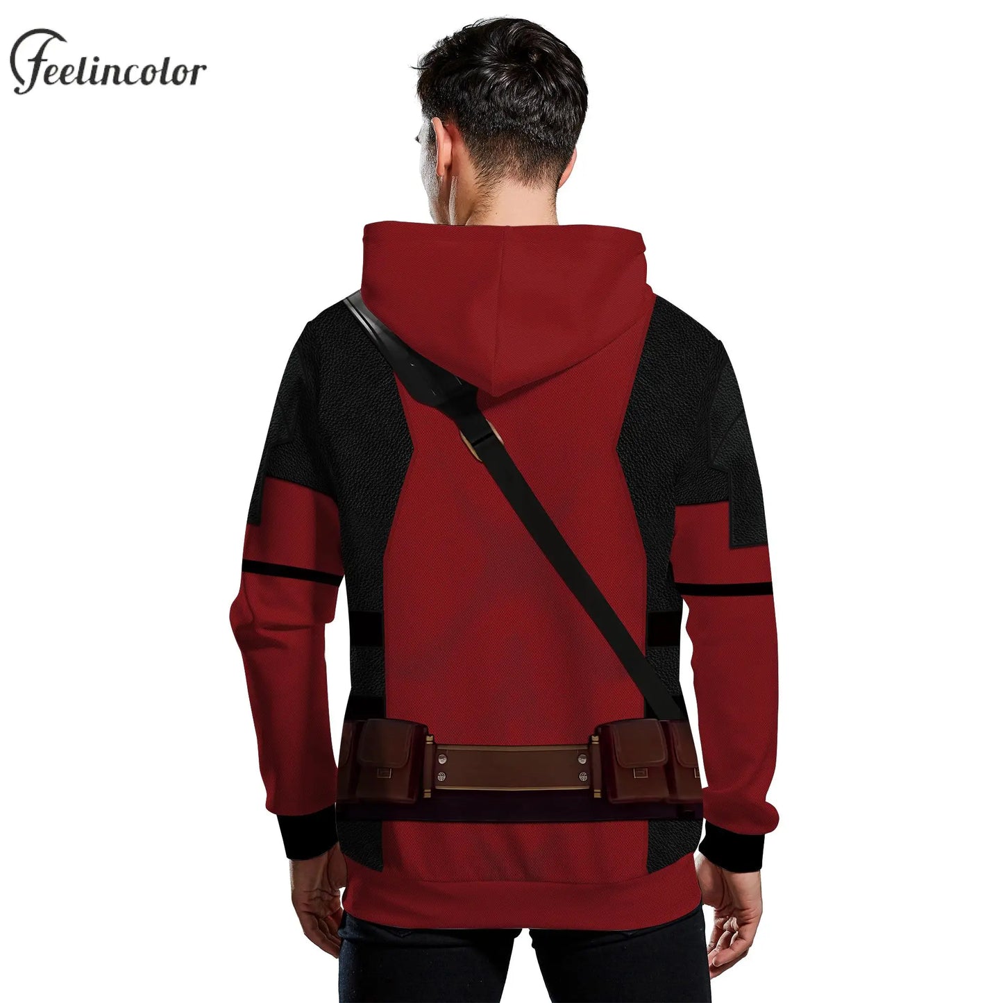 Deadpool Wolverine Hoodie for Men Cosplay Pullover Superhero 3D Printed Hooded
