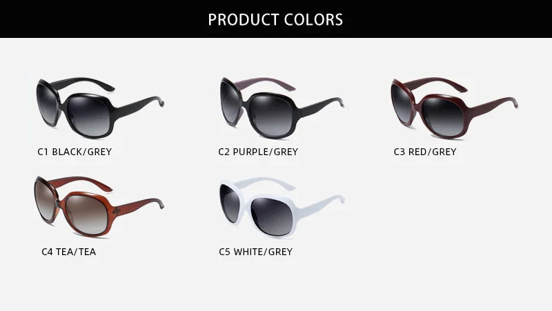 FUQIAN Brand Design Elegant Polarized Oversized Round Sunglasses Women Simple Fashion Big Plastic Ladies Sun Glasses UV400