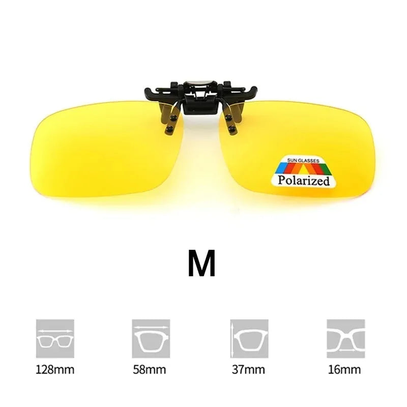 Polarized Clip Sunglasses Myopia Glasses Clip Driver Fishing Night Vision Myopia Clipon Sun Shading Eyeglasses