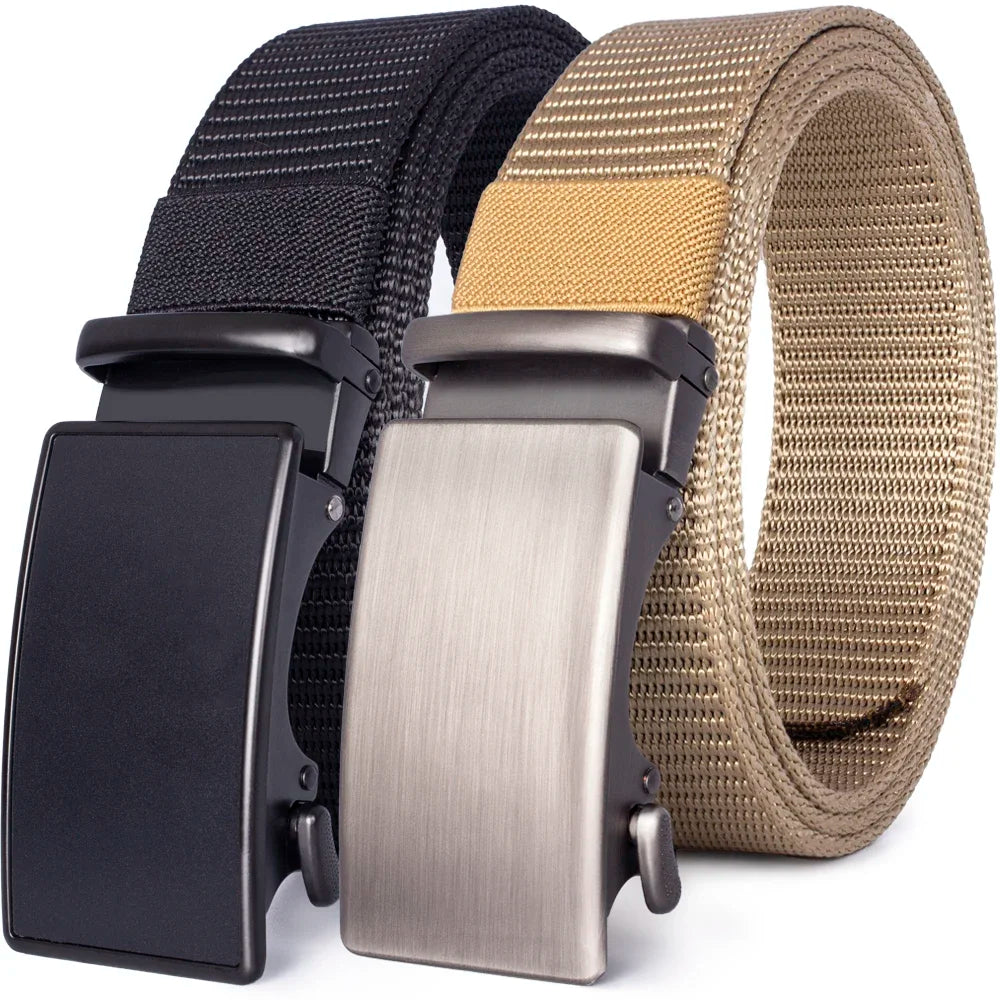 Automatic Buckle Light Comfortable Nylon Military Belt Outdoor Hunting Multifunctional Tactical Canvas Belt High Quality Men Bel