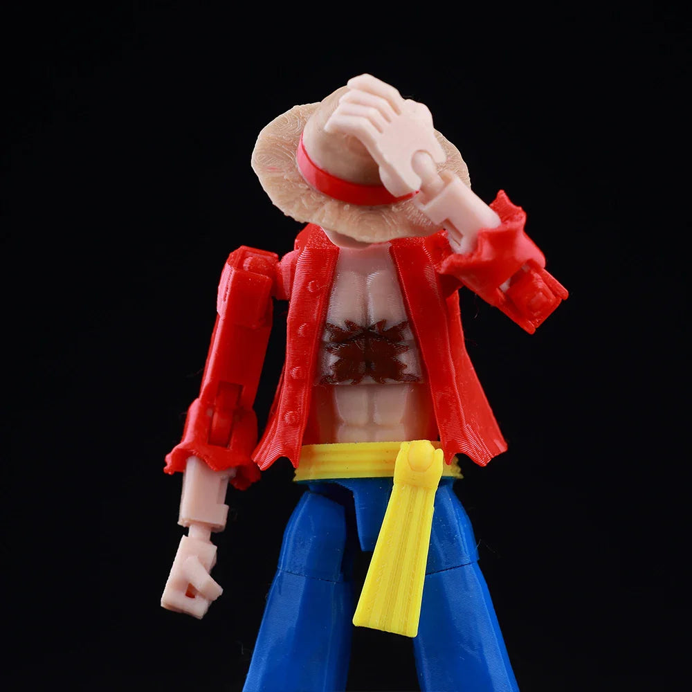 9L3D Printed Anime One Piece Naruto Demon Slayer Dummy13 Lucky T13 Movable Shapeshift Action Figures Mannequin Toys Collectors