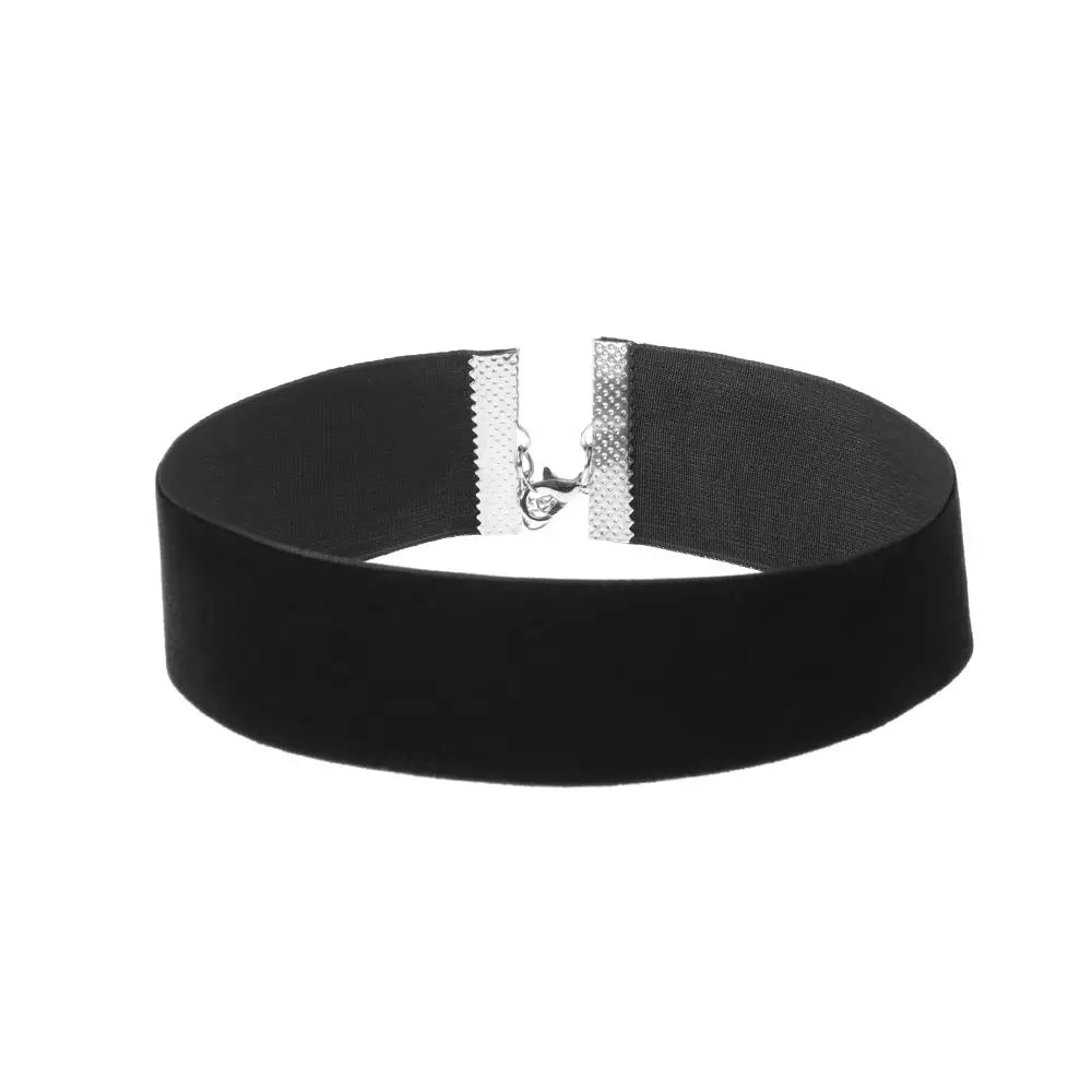 1PC New Fashion Adjustable Black Velvet Choker Wide Band Necklace Ribbon 90s Retro Vintage Gothic Goth Women Necklace