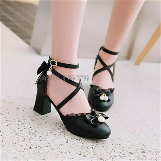 New Children Ankle Strap High Heels Girls Wrap Toe Princess Kids Beach Sandals Baby Toddler Student Party Dance Shoes
