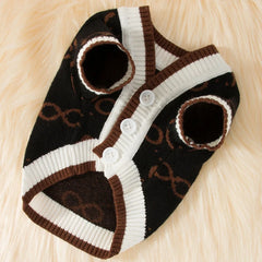 Luxury Dog Clothes for Small Dogs Winter Warm Dog Sweater Chihuahua French