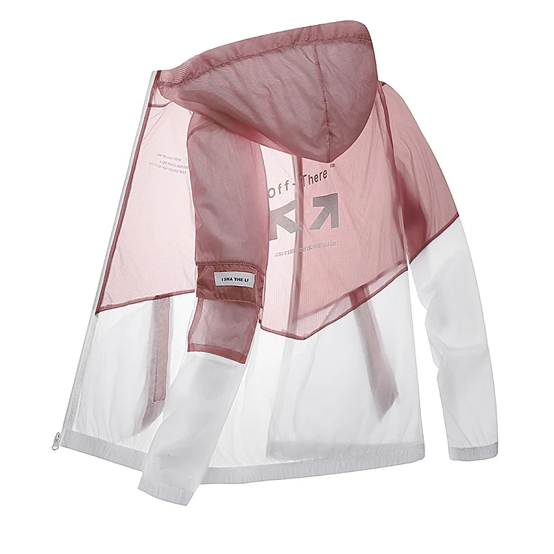 Men's Summer UV Protection Skin Coats Thin Windbreaker Sunscreen Men Zipper Clothes