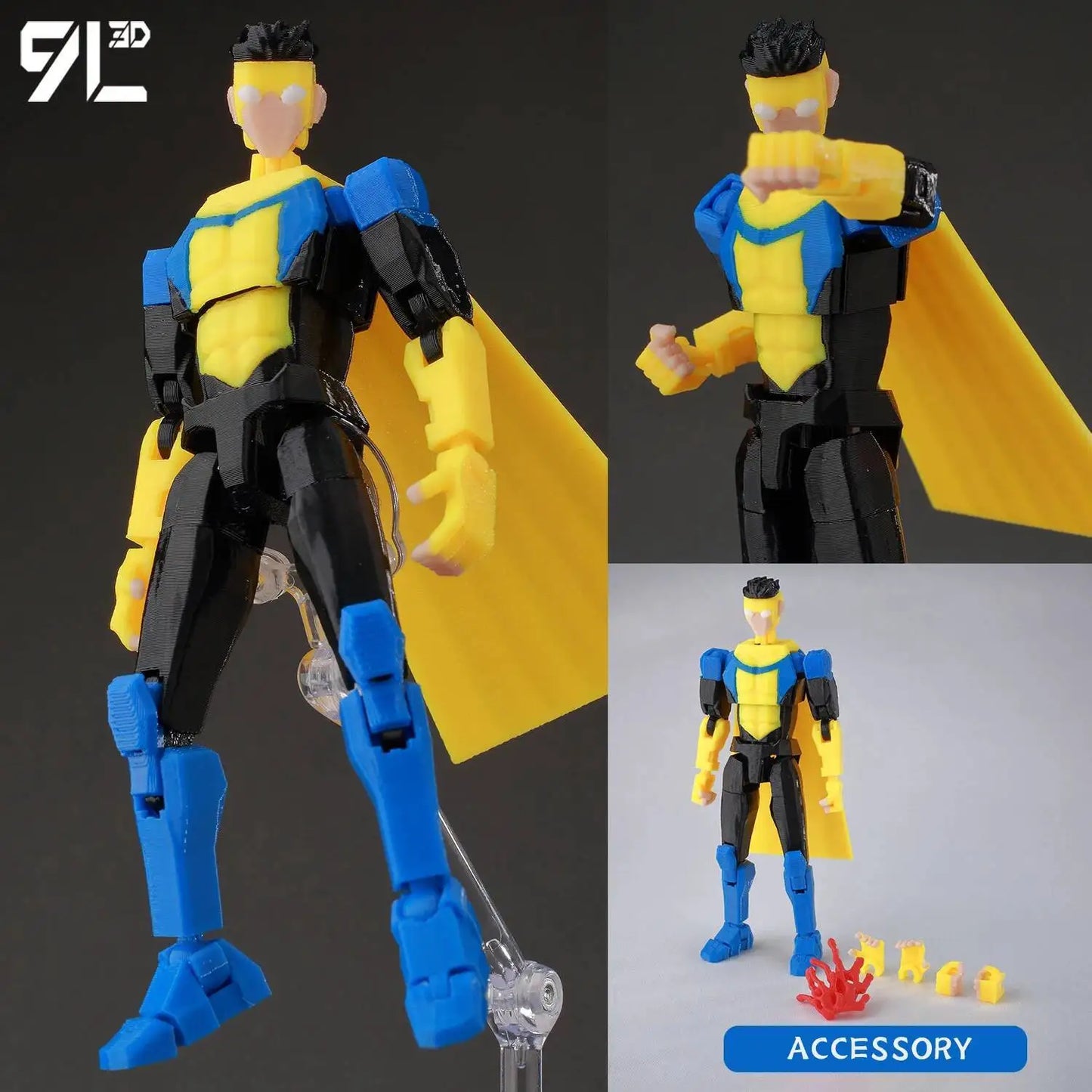 9L3D Printed Invincible Boy Lucky13 Dummy13 Conquer LEX Allen Superheroes Anime Toys Action Figures Mannequin Model Ornaments