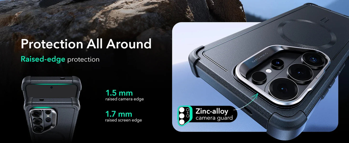 Military-Grade Protection Phone Case for Samsung S25 Ultra Compatible with MagSafe Classic Series for Galaxy S26 Ultra
