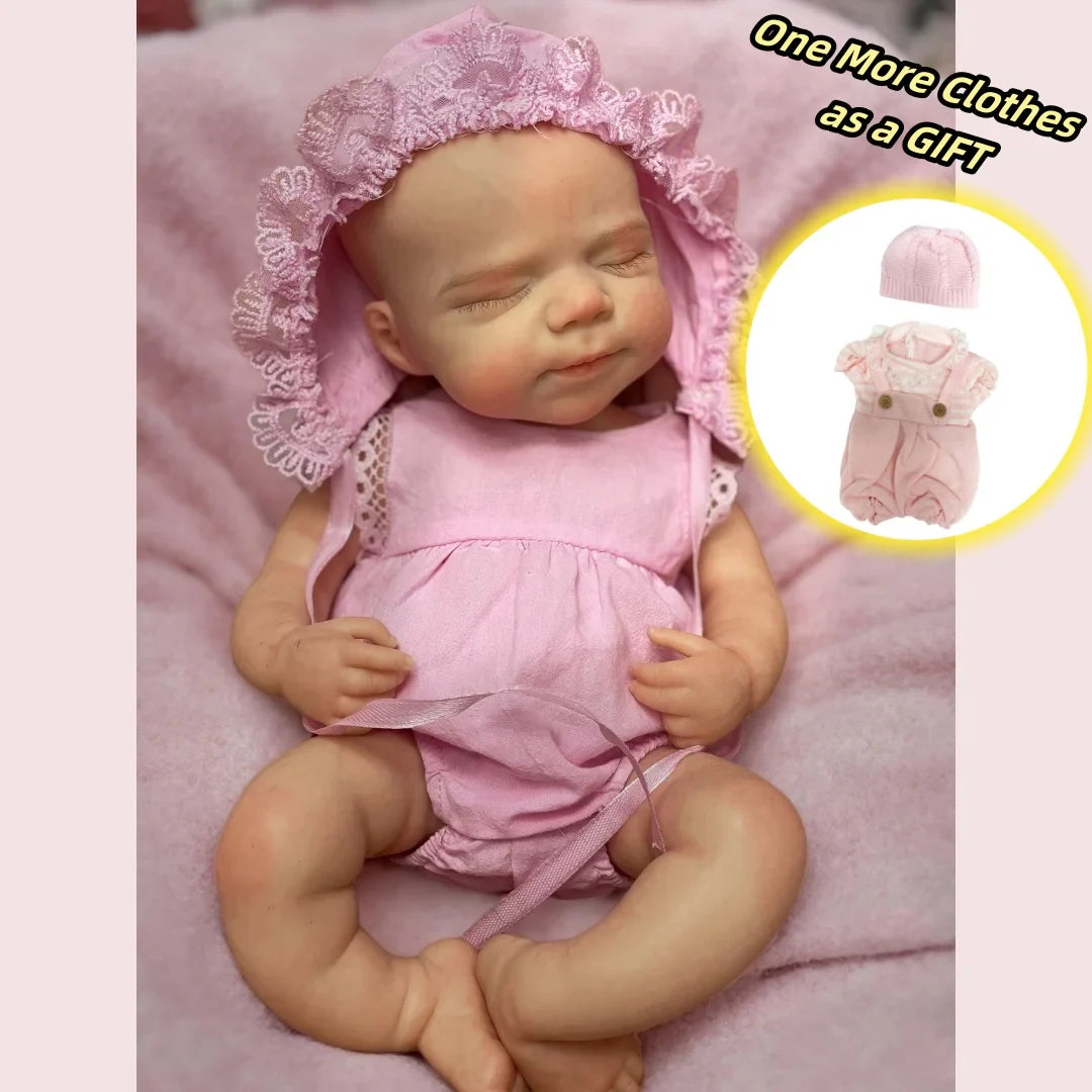 2 Sets Clothes & Washable Pascale Whole Body Silicone Bebe Reborn Girl With Open Mouth Soft Touch Newborn Silicone Girl Doll