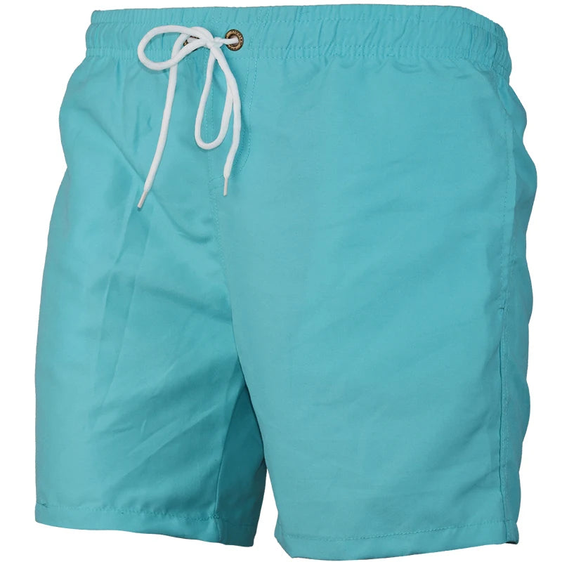 Quick Dry Men's Beach Shorts Summer Swimwear Boardshorts Male Casual Surfing Trunks Elastic Waist Beachwear