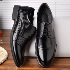 Men Business Formal Dress Shoes Breathable fashion oxford shoes Leather Shoes