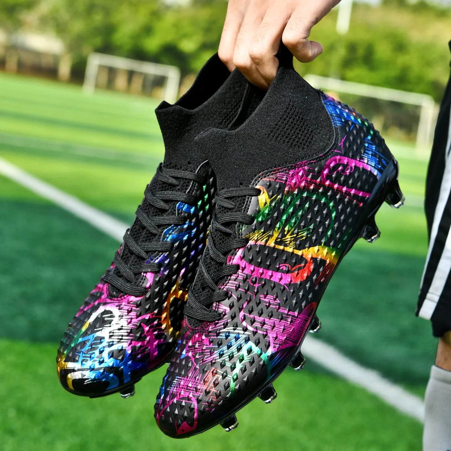 Men Soccer Shoes Children Futsal Non Slip Football Boots Grass Indoor Sports Cleats